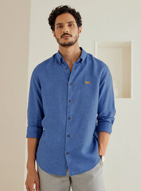 Liberty Navy Linen Shirt