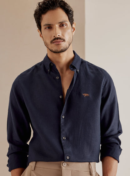 Deep Sea Linen Shirt