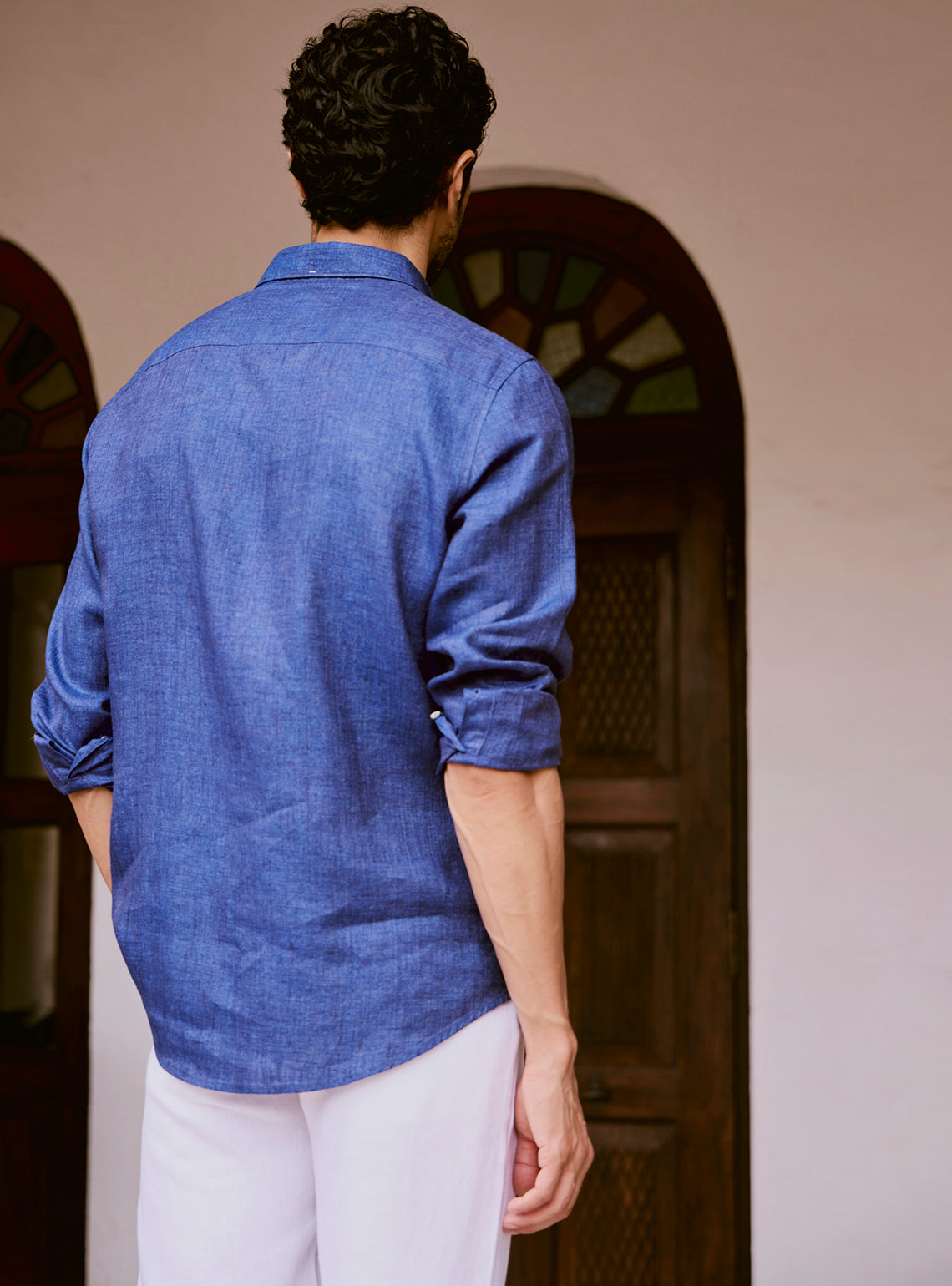 Liberty Navy Linen Shirt